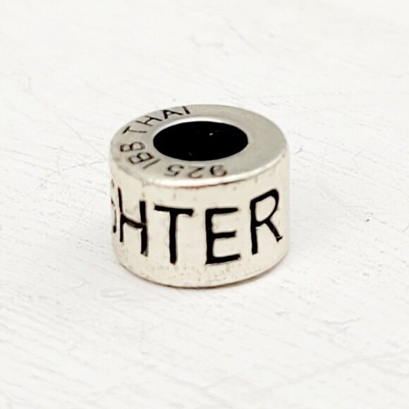 Sterling Silver Daughter Charm Bead 925 IBB Thai European Style Bracelets 1.92gr - Picture 4 of 5